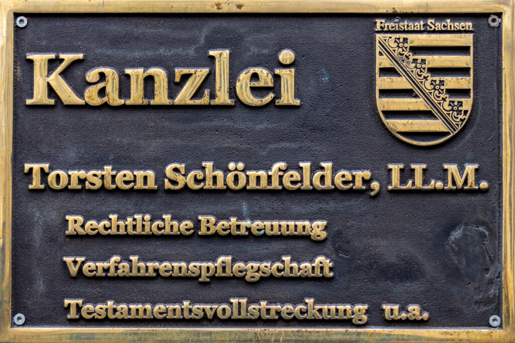 Kanzlei
Torsten Schönfelder, LL.M.
Rechtliche Betreuung
Verfahrenspflegschaft
Testamentsvollstreckung u.a.